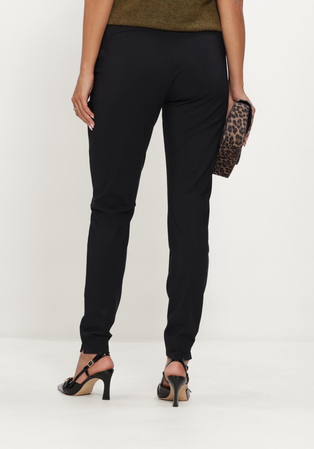 Zwarte STUDIO ANNELOES Pantalon Downstairs bonded trousers - large