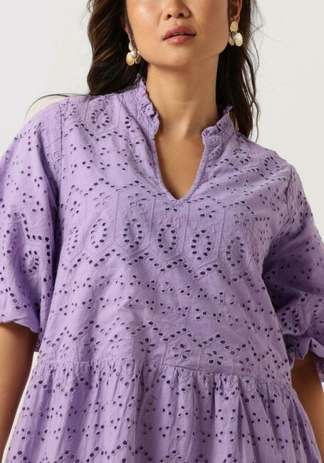 Lila NOTRE-V Mini jurk NV-DONNA DRESS BRODERIE ANGLAISE DRESS - large