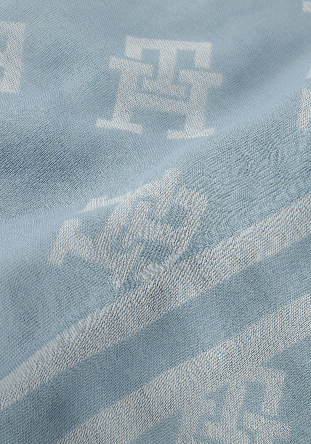 Blauwe TOMMY HILFIGER Sjaal ICONIC MONOGRAM SQUARE SCARF - large