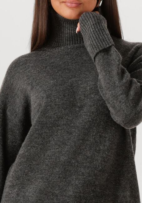 Donkergrijze WITHBLACK Trui WBLALVA LONG ROLL NECK SWEATER - large