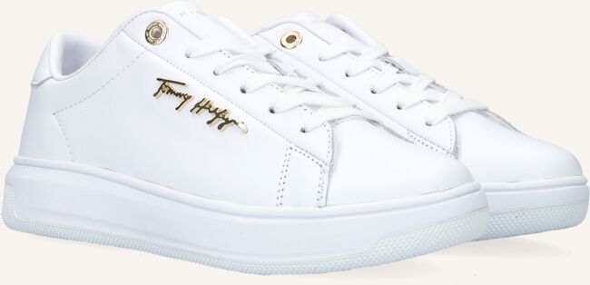 Witte TOMMY HILFIGER Lage sneakers SIGNATURE Witte TOMMY HILFIGER Lage sneakers SIGNATURE - large
