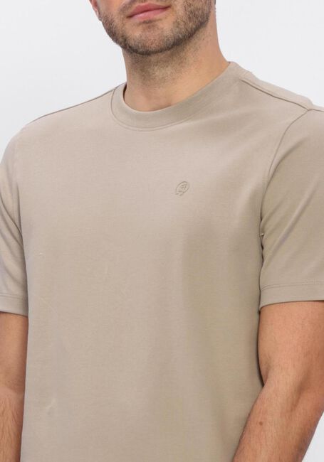 Beige CAST IRON T-shirt REGULAR FIT INTERLOCK - large
