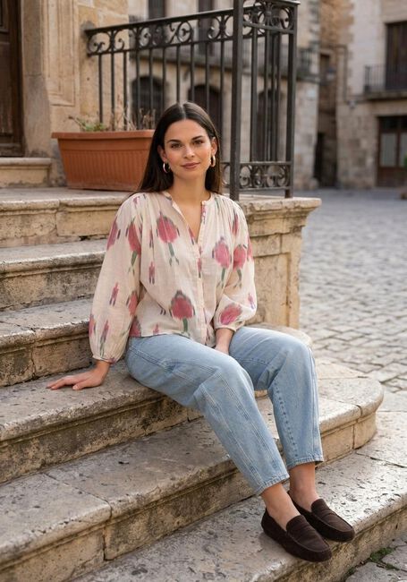 Ecru BY-BAR Blouses BECKY IKAT BLOUSE - large