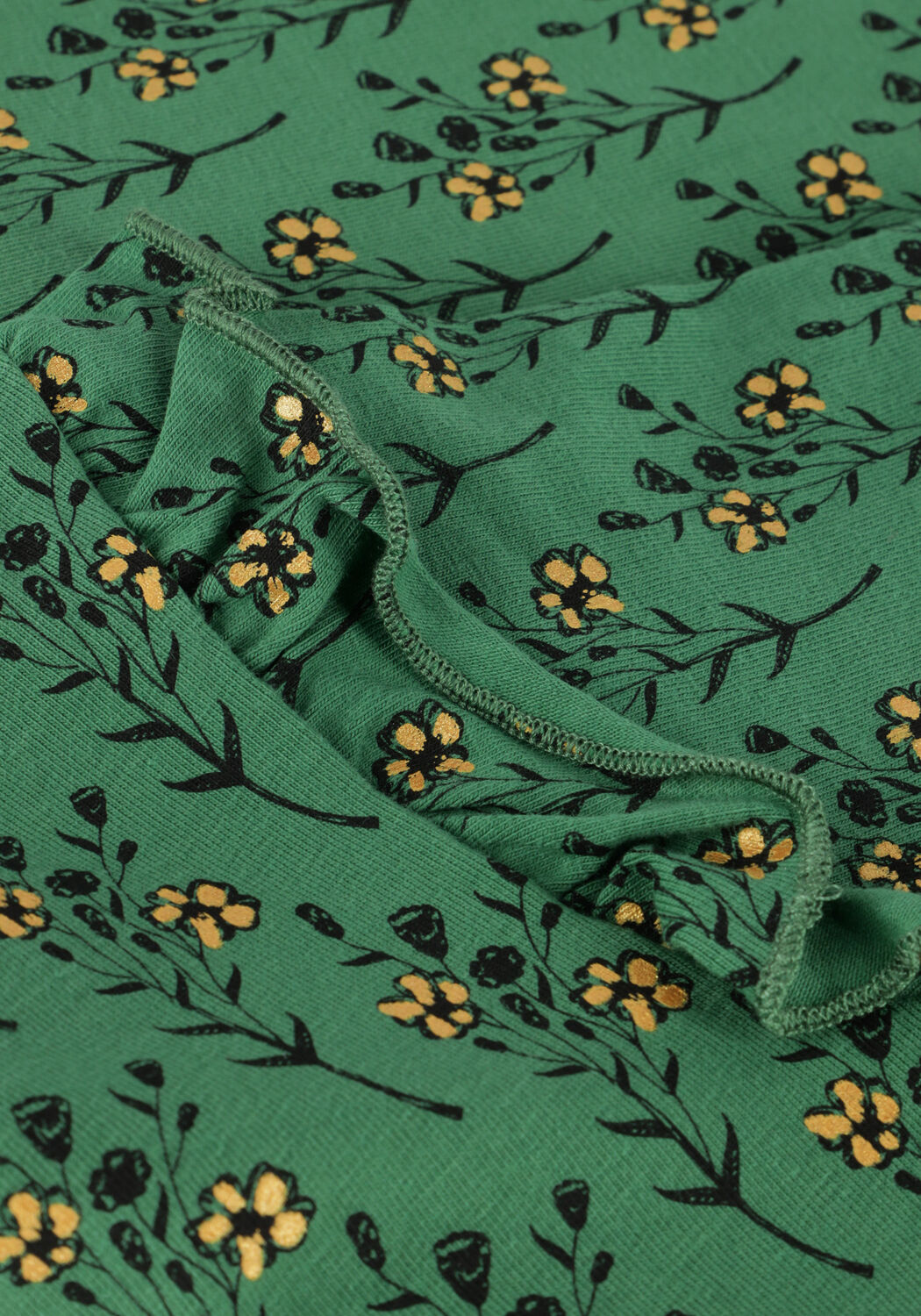 Groene MOODSTREET Tops & T-shirts FLOWER PRINT RUFFLE COL - large