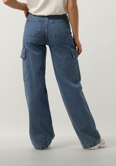 Blauwe ALIX THE LABEL Mom jeans LADIES WOVEN DENIM CARGO PANTS - large