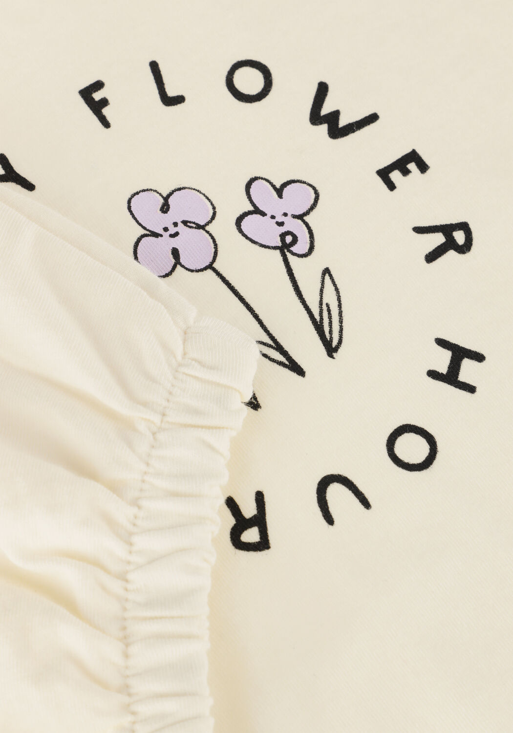 Sproet & Sprout Meisjes Tops & T-shirts T-shirt Boxy Happy Flower Gebroken Wit