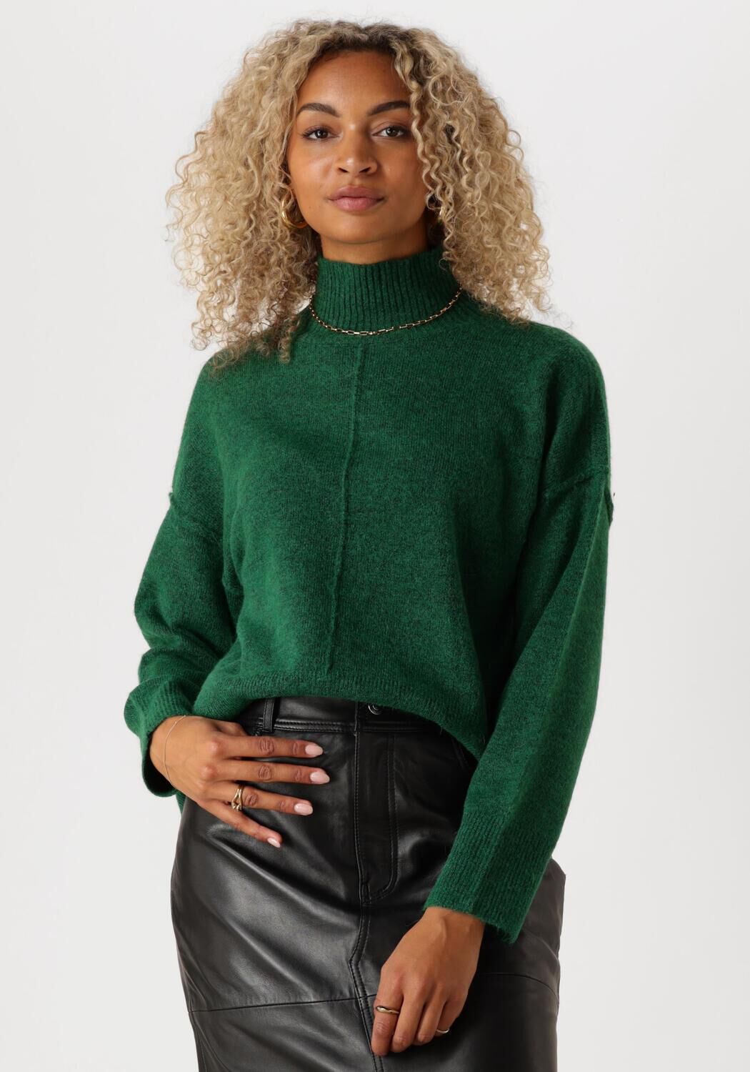 Y.A.S. Dames Truien & Vesten Yasbalis Ls High Neck Knit Groen