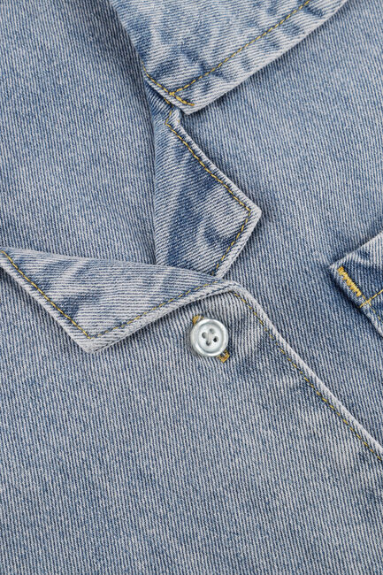 Lichtblauwe ALIX MINI Blouses SHORT SLEEVE DENIM BLOUSE - large