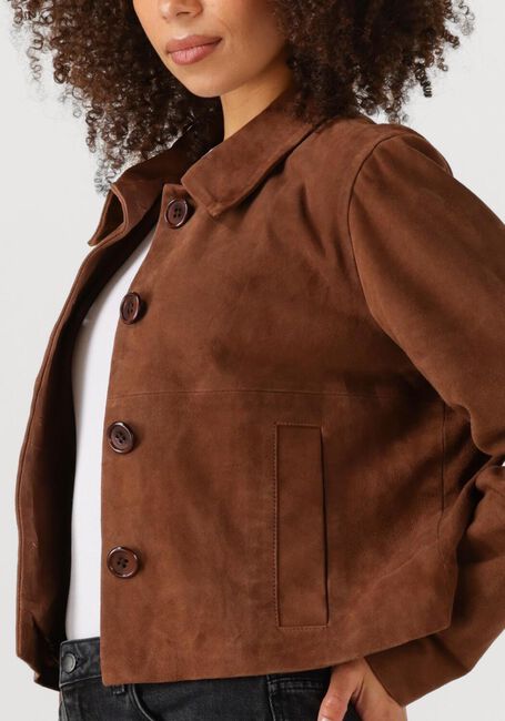 Bruine MY ESSENTIAL WARDROBE Leren jas PETRAMW SUEDE JACKET - large
