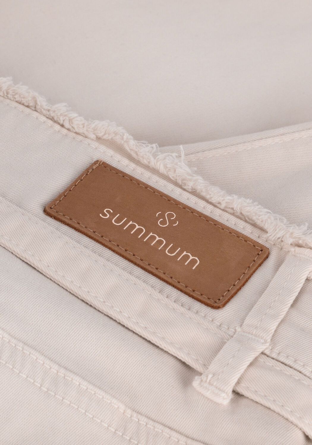 Beige SUMMUM Straight leg jeans TAPERED PANTS FINE TWILL - large