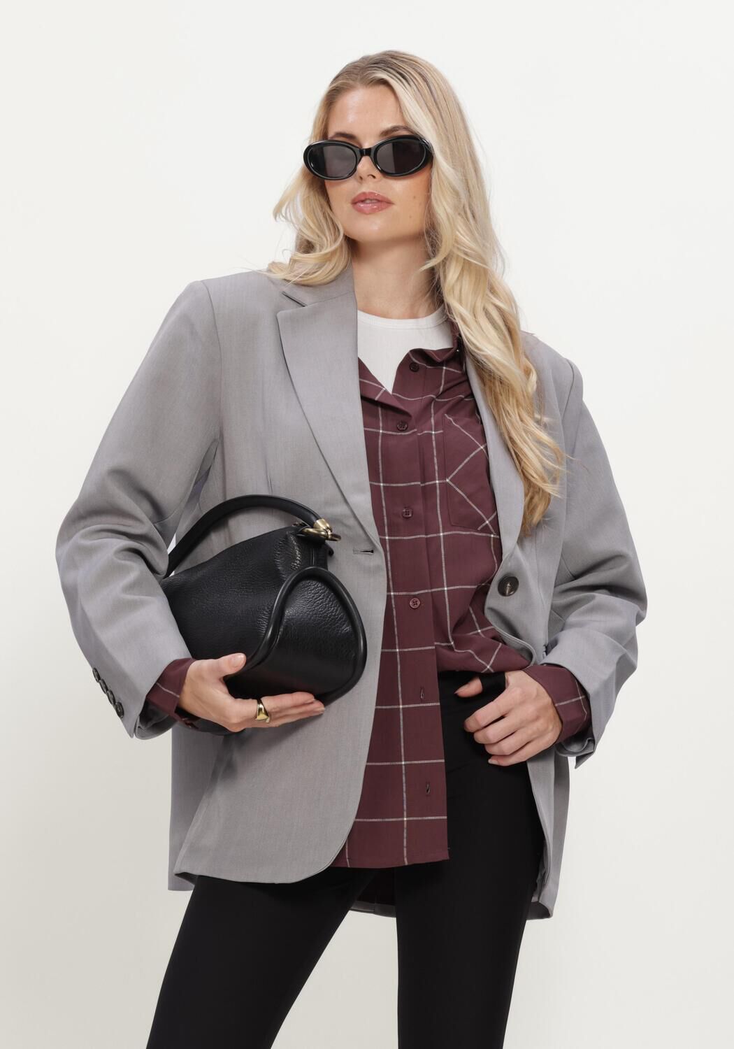 Grijze NEO NOIR Blazer AARIELLE STRUCTURE BLAZER - large