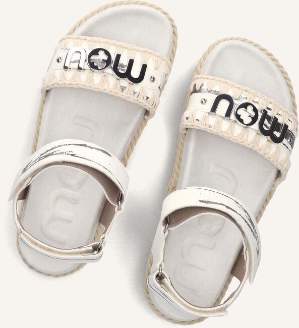 Witte MOU Platte sandalen ROPE SANDAL BLACK WITH STRAP Witte MOU Platte sandalen ROPE SANDAL BLACK WITH STRAP - large