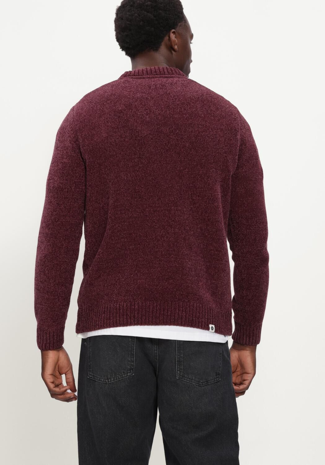 Bordeaux ANERKJENDT Trui AKSUNE CHENILLE KNIT - large