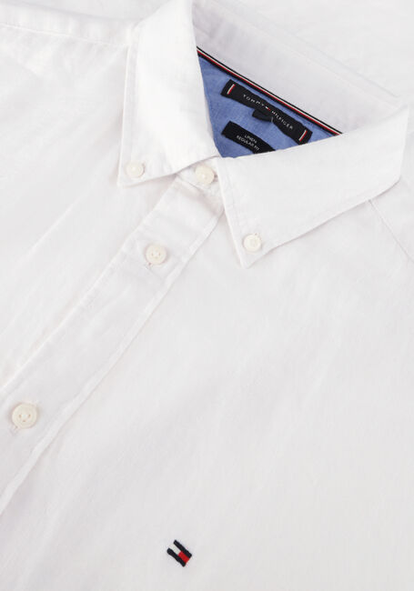 Witte TOMMY HILFIGER Casual overhemd PIGMENT DYED LINEN RF SHIRT S/S Witte TOMMY HILFIGER Casual overhemd PIGMENT DYED LINEN RF SHIRT S/S - large