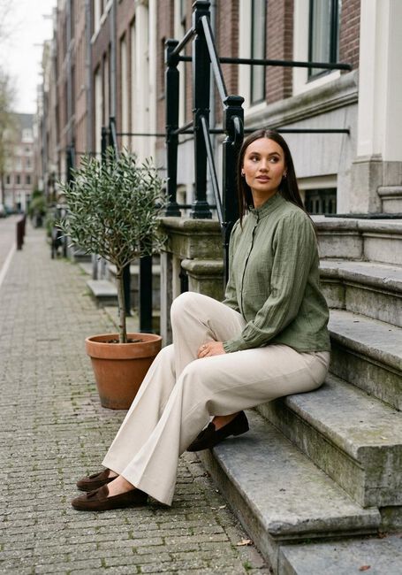 Khaki MSCH COPENHAGEN Blouses MSCHFEMINE SHIRT - large
