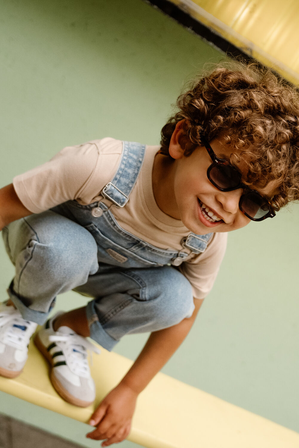 DAILY7 Jongens Broeken Denim Salopette Lichtblauw
