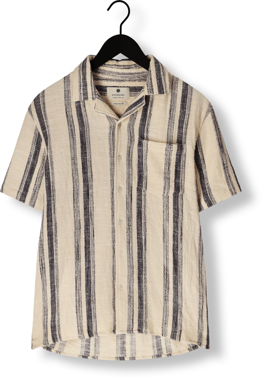 ANERKJENDT Heren Overhemden Akleon Structure S s Shirt Beige