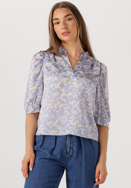 Blauwe NEO NOIR Blouses ROELLA GRAPHIC FADE BLOUSE - large