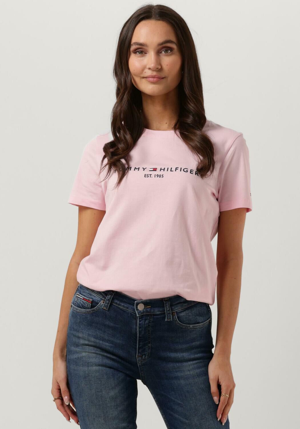 Lichtroze TOMMY HILFIGER T shirt REGULAR HILFIGEER C N TEE Omoda