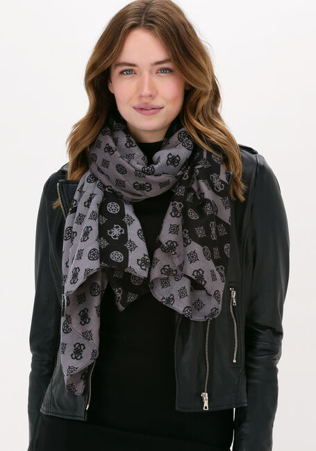 Zwarte GUESS Sjaal BEA PRINTED SCARF - large
