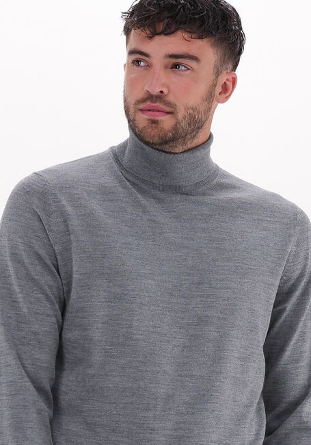 Grijze SELECTED HOMME Coltrui TOWN MERINO COOLMAX KNIT ROLL B - large