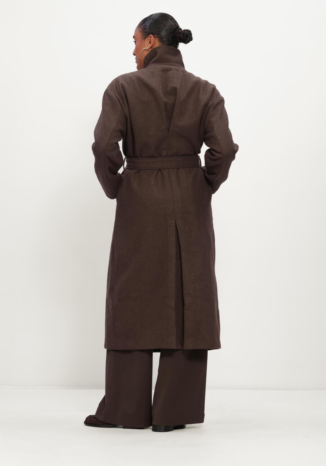 Bruine MSCH COPENHAGEN Mantel MSCHKEOLA SECILIA WOOL COAT - large