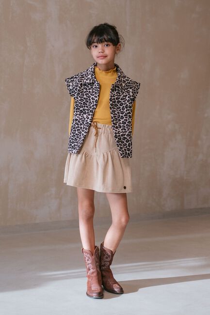 Beige LIKE FLO Mini jurk SILBY FLO CORDUROY SKIRT - large
