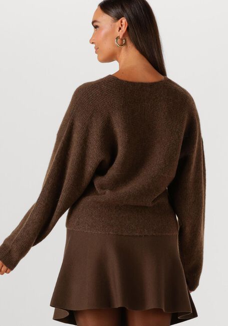 Bruine MSCH COPENHAGEN Trui MSCHZINELLE HOPE WRAP PULLOVER - large