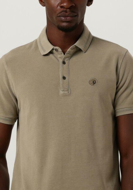 Olijf CAST IRON Polo SHORT SLEEVE POLO INJECTED COTTON PIQUE - large