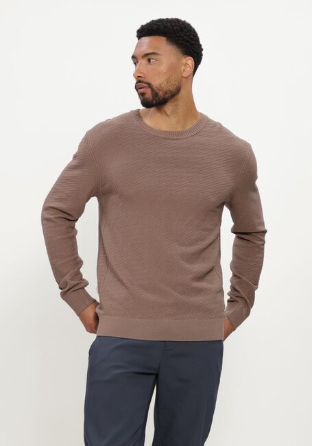 Bruine CAST IRON Trui CREWNECK REGULAR FIT COMFORT BLEND - large