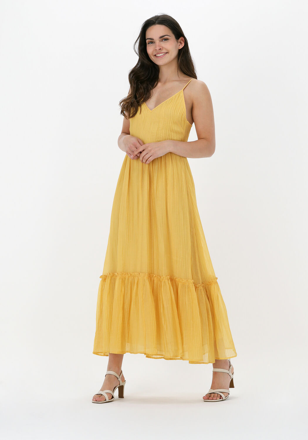 Lange clearance gele jurk