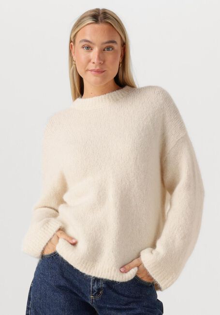 Gebroken wit SELECTED WOMEN Trui SLFGABRIELLA LS KNIT NEW O-NECK - large