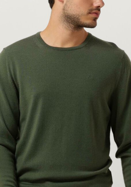Donkergroene CALVIN KLEIN Trui MERINO CREW NECK SWEATER - large