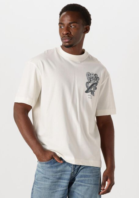Gebroken wit SELECTED HOMME T-shirt SLHRELAXWILL LICENSE SS O-NECK TEE - large