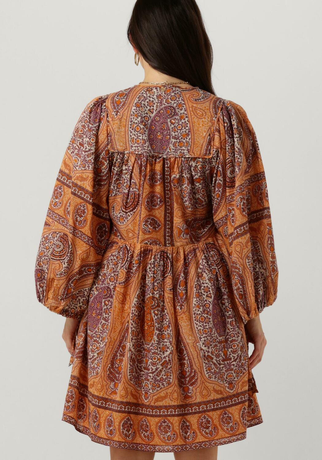 ANTIK BATIK Dames Jurken Tajar Minidress Oranje