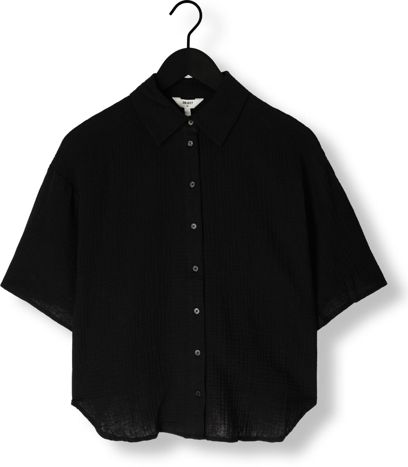 OBJECT Dames Blouses Objcarina 2 4 Shirt Rep Zwart