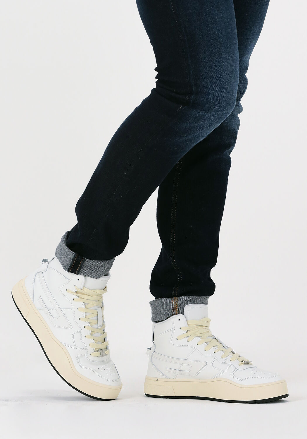 Witte DIESEL Hoge sneakers S-UKIYO MID HEREN - large