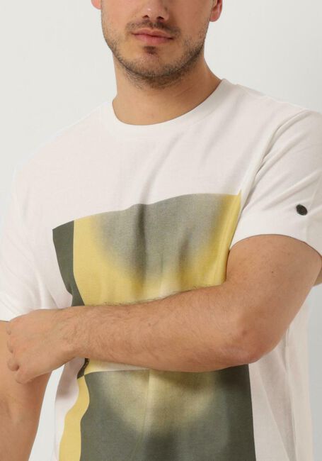 Lichtgrijze CAST IRON T-shirt SHORT SLEEVE R-NECK REGULAR FIT TWILL - large