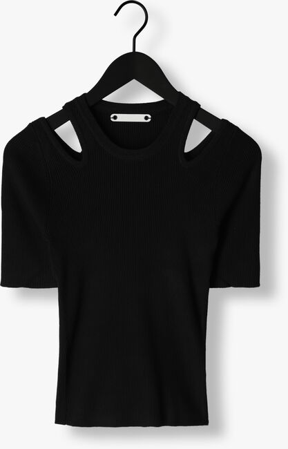 Zwarte CO'COUTURE T-shirt BADOE CUT SHOULDER KNIT - large