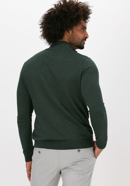 Donkergroene SELECTED HOMME Trui SLHBERG HALF ZIP CARDIGAN NOOS - large