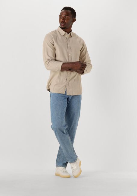 Beige SELECTED MEN Casual overhemd SLHSLIMOWEN-BRUSHED SHIRT LS NOOS - large