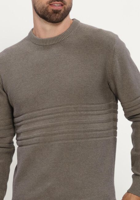 Groene GENTILUOMO Trui ROUND NECK LS - large