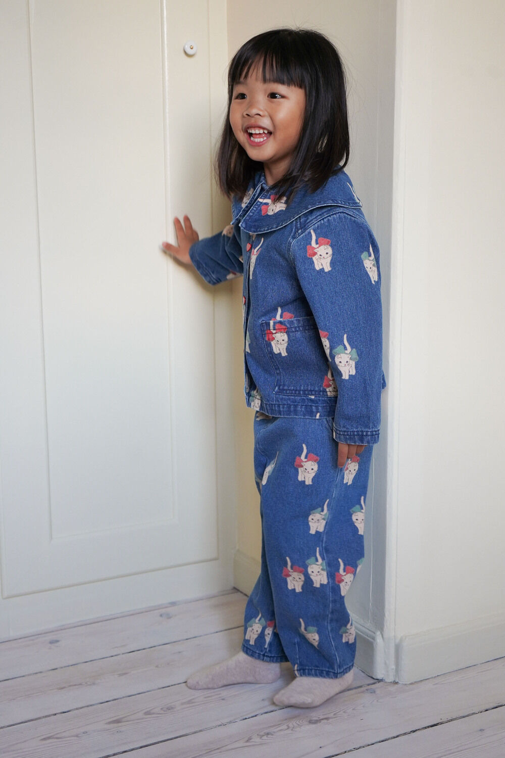 Blauwe KONGES SLOJD Top MAGOT DENIM SHIRT - large