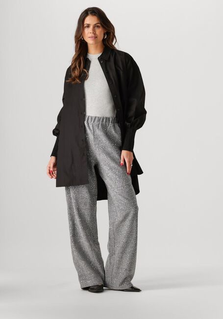 Grijze ALIX THE LABEL Top LADIES KNITTED RIB TOP - large