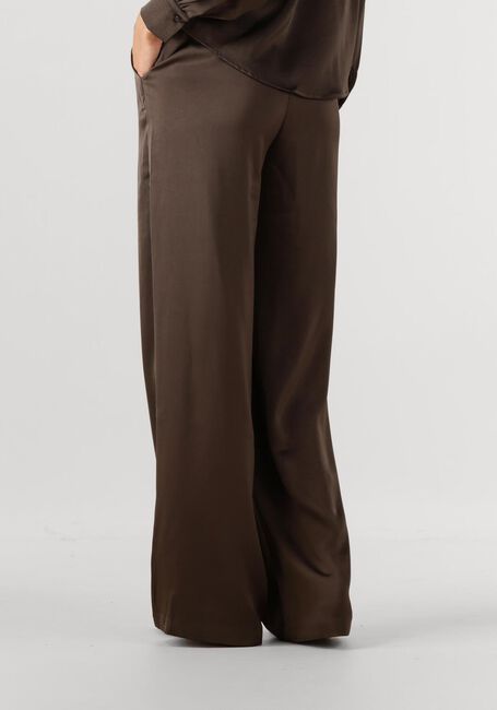 Bruine NEO NOIR Wijde broek EMMETT HEAVY SATEEN PANTS - large
