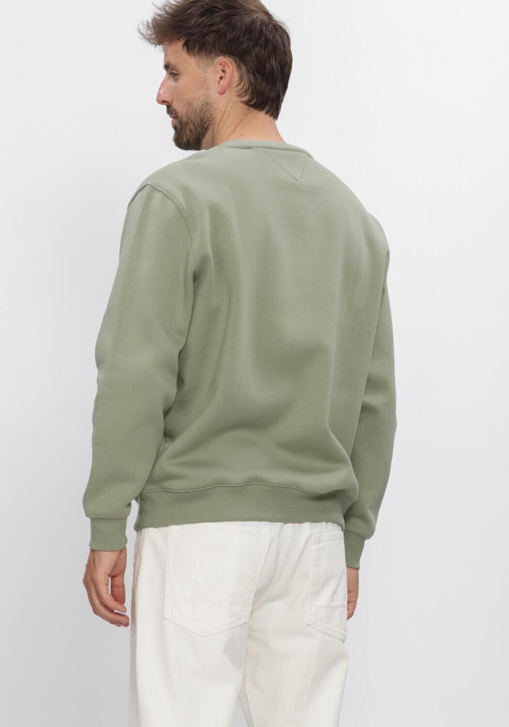 Groene TOMMY JEANS Sweater TJM REG S FLAG CREW EXT - large