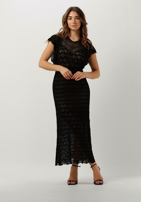 Zwarte LIU JO Maxi jurk ECS ABITO MAGLIA LUNGO TRAFOR - large
