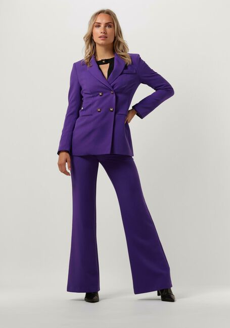 Paarse ACCESS Pantalon FLARE PANTS WITH METALLIC STUD D - large