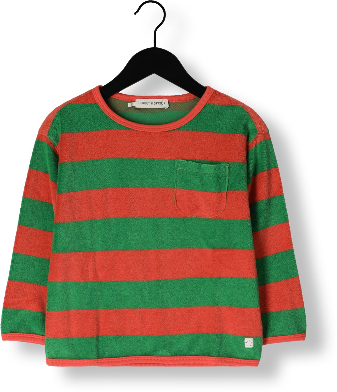 Sproet & Sprout Jongens Truien & Vesten Sweatshirt Stripe Koraal