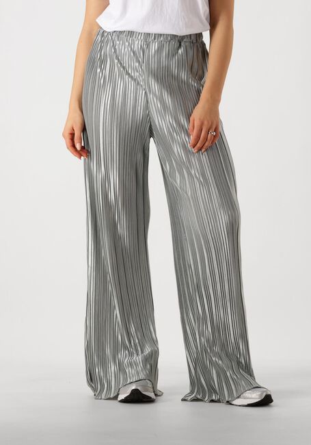 Zilveren Y.A.S. Wijde broek YASSTORMA HW PANTS - large